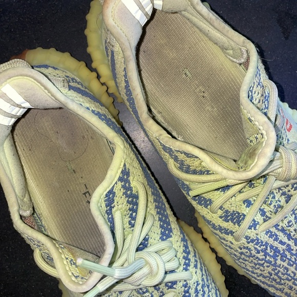 Neon yellow Yeezy boost 350 shoes size 7.5 used still in good shape - Picture 5 of 7